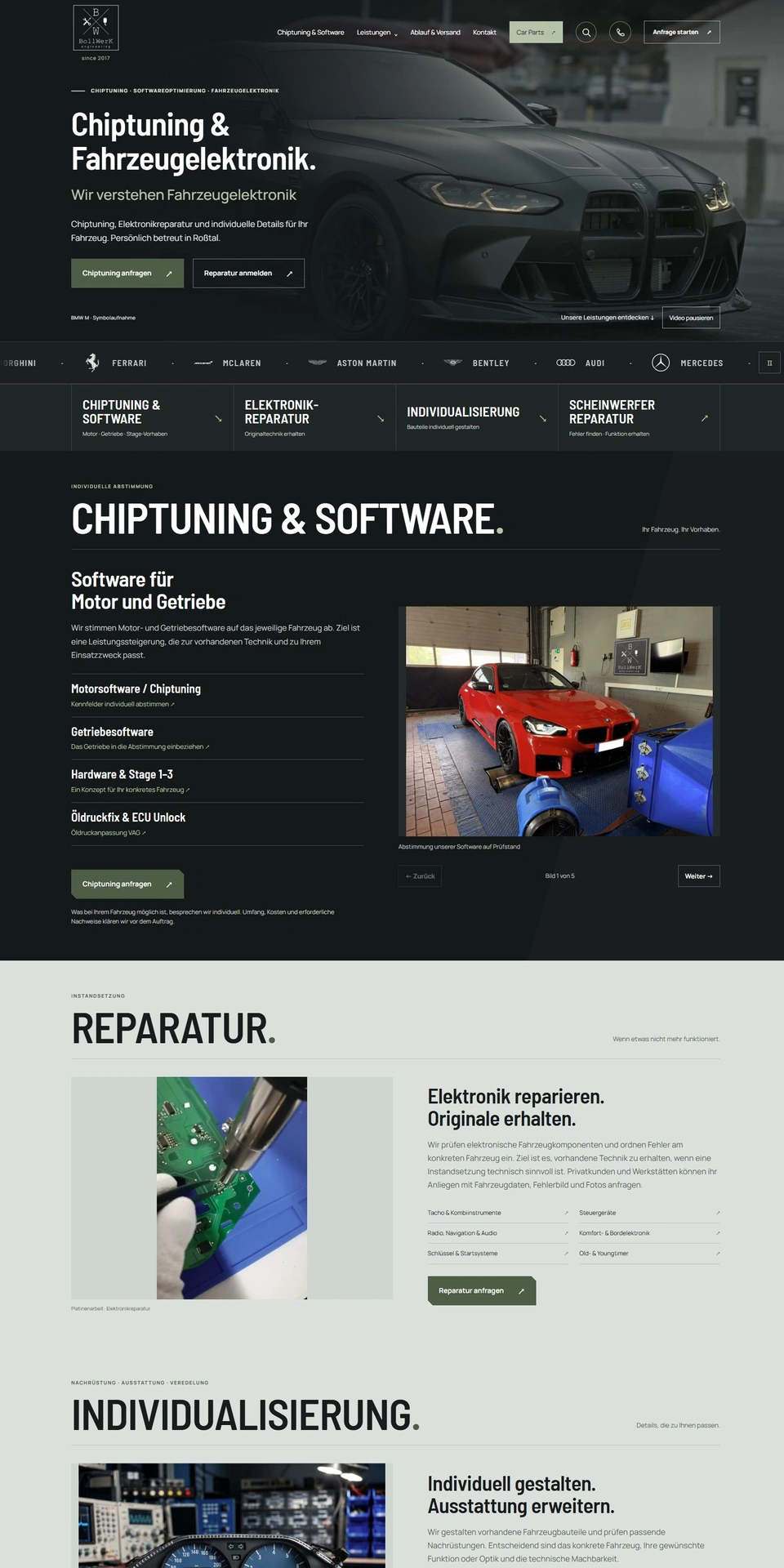 Website von Bollwerk Engineering